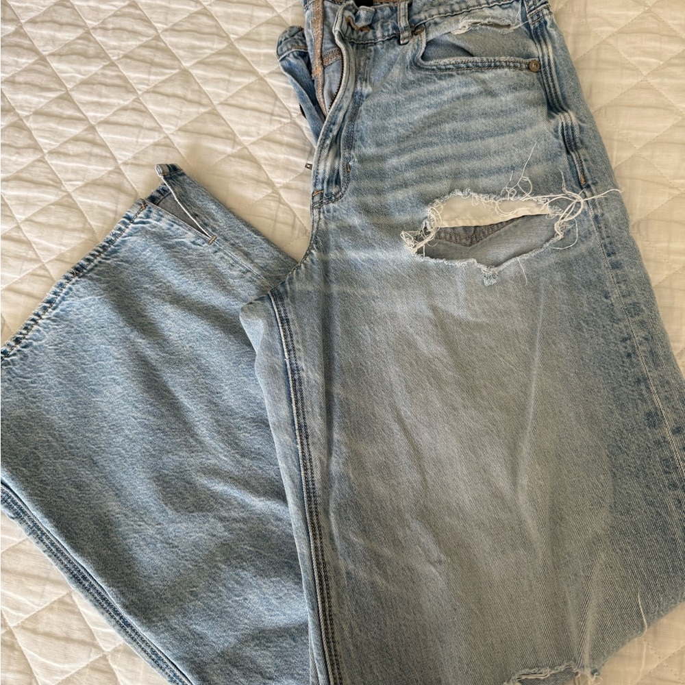 American Eagle Outfitters Super High-Rise Baggy Wide Leg Jeans